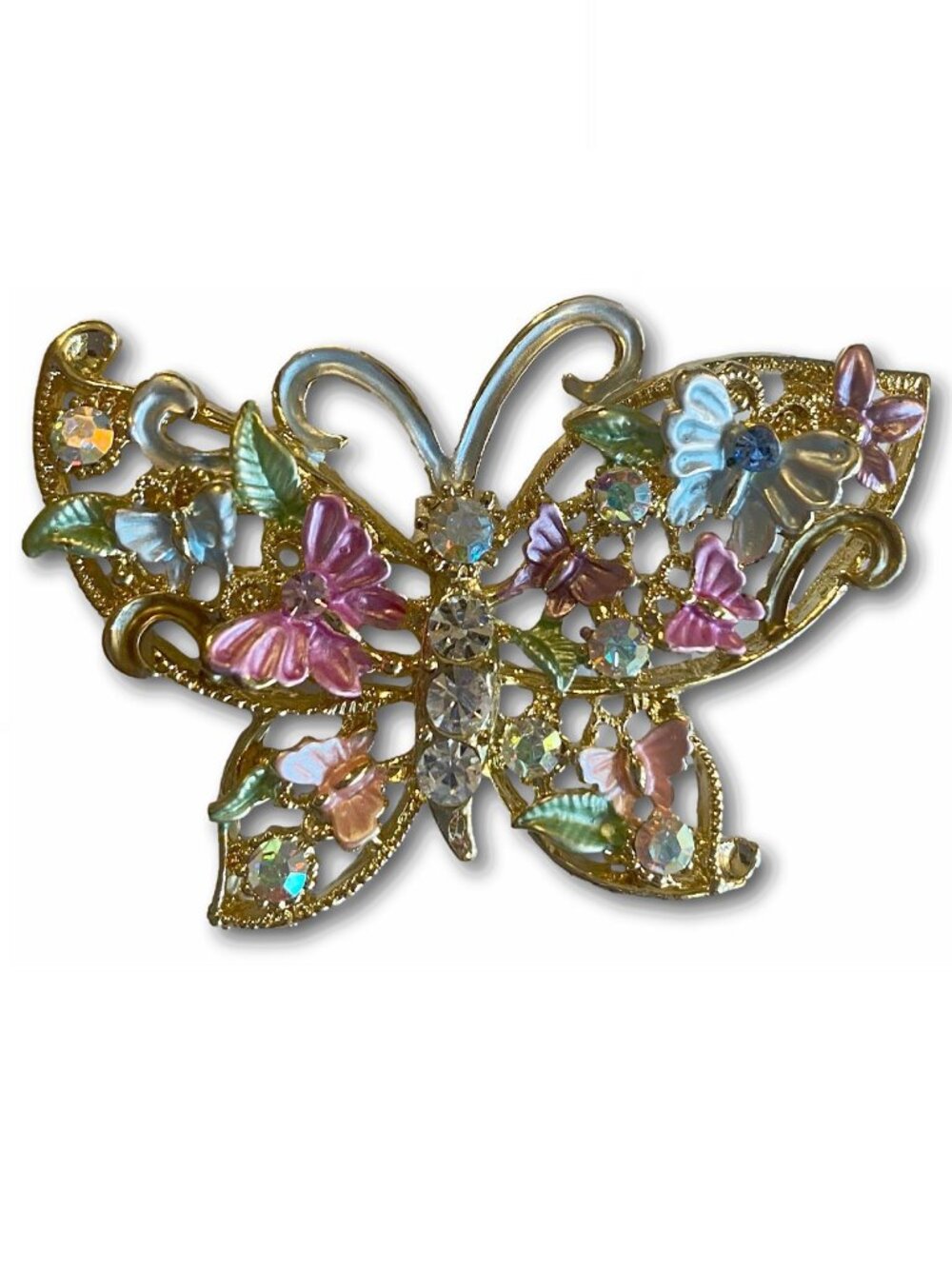 Colorful Spring Butterfly Lapel Pin Brooch with Bling Bulk Discounts